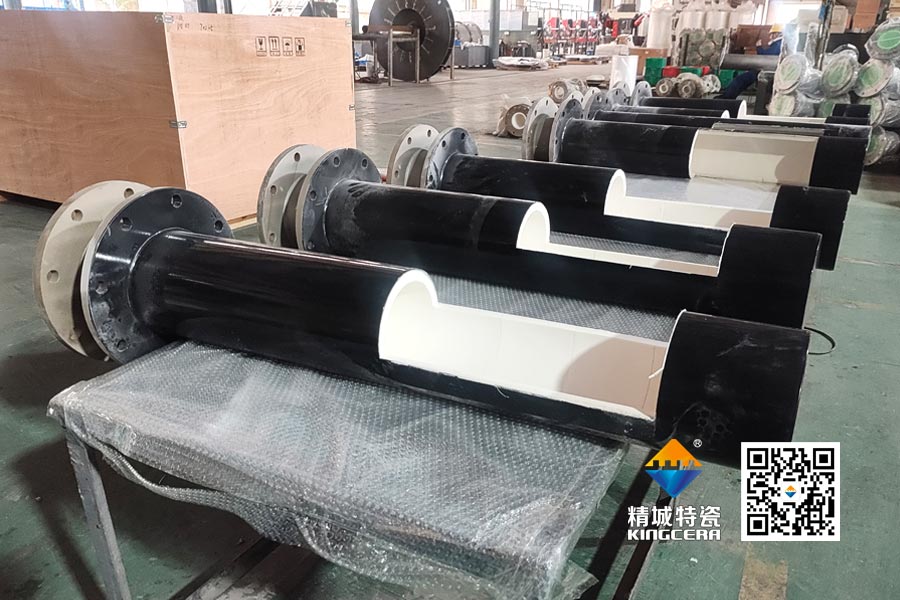 锂电正极质料粉体实力运送管道-等静压K95耐磨陶瓷进料管