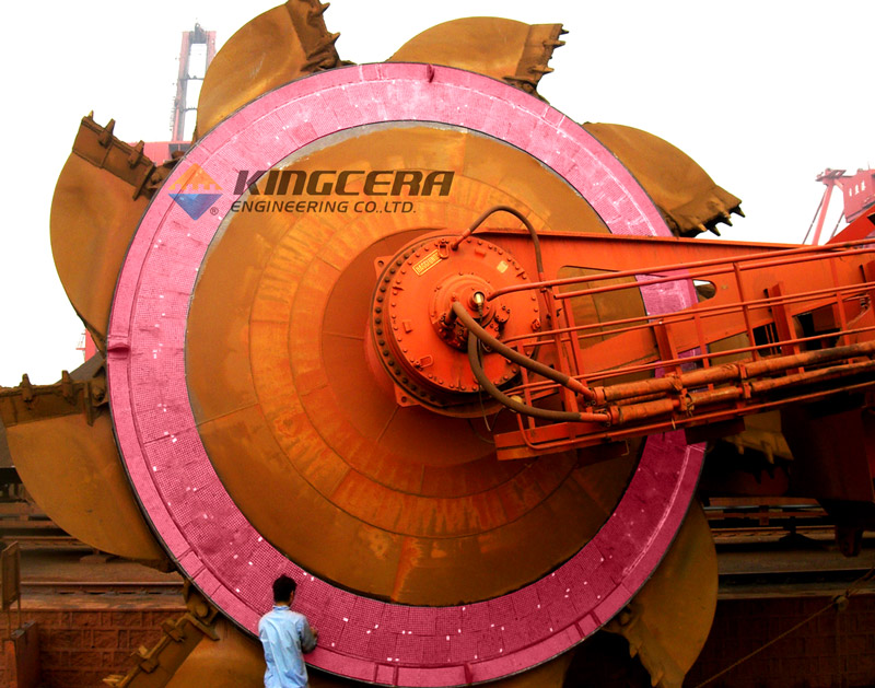 尊龙人生就是博首页耐磨陶瓷应用于斗轮机圆盘