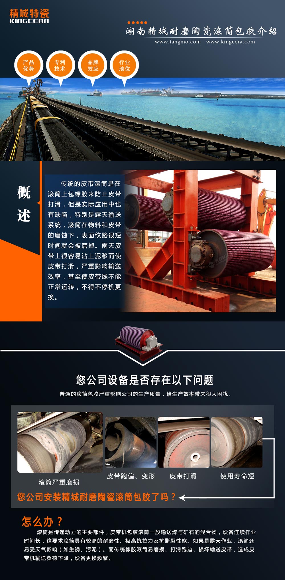 湖南尊龙人生就是博首页耐磨陶瓷滚筒包胶